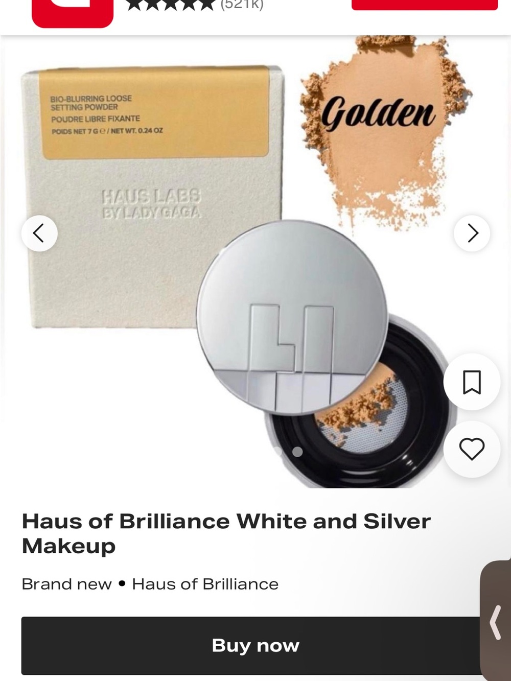 Haus Labs Golden Loose Setting Powder by Lady Gaga - Golden